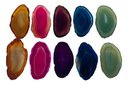 Ver imagem 1 de Chapinhas De Ágatas Sortidas 10 A 12 Cm - 10 Unid