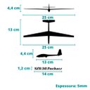 Ver imagem 4 de Adorno de parede Planador Szd-50 Puchacz - Três Vistas - Preto - Toque 3D