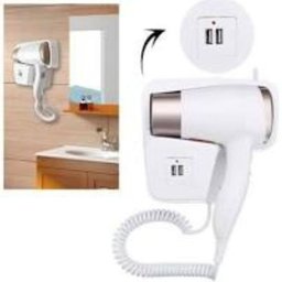 Secador de Cabelo Suporte Parede Banheiro Hotel Pousada Casa - 3