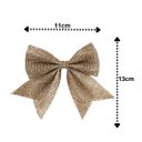 Ver imagem 4 de Jogo 4 Laços Telado Glitter e Lantejoula Champanhe Natal 13cm - Magizi