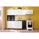 Ver imagem 1 de Kit de Cozinha Modulada 4pçs Múltipla (2 Armários + 1 Balcão + 1 Paneleiro) C4p82 Branco/preto -