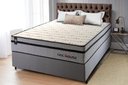 Ver imagem 1 de Conjunto Cama Box Casal c/ Molas Ensacadas Preston Cinza 138x188x71