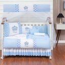 Ver imagem 2 de Kit Protetor Berço 11 Peças Menino Coroa Azul