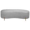 Ver imagem 3 de Puff Calçadeira Orgânico Maitê 1,38m Cama Casal Bouclê Cinza Sofa Store