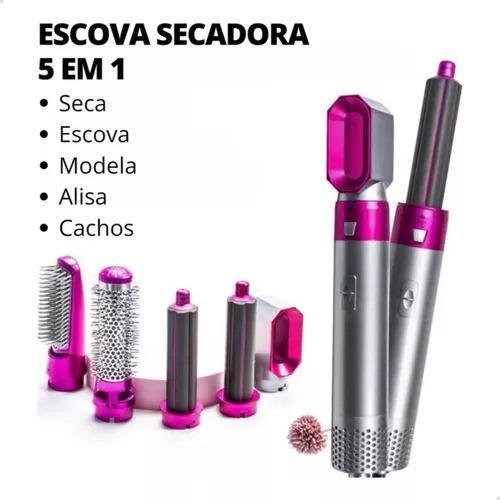 Escova Secadora 5 em 1: Secador Modelador Alisador Elétrico - 6