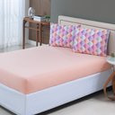 Ver imagem 3 de Jogo de Cama Lençol Sonho Bom Casal em Malha Algodão - Salmão