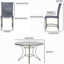 Ver imagem 2 de Mesa Ascoli 120 Cm com 6 Cadeiras Cannes de Alumínio, Pintura Fendi e Trama Tela de Corda Náutica