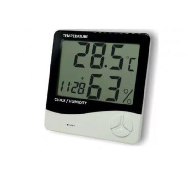 Termo-Higrômetro Digital Com Relógio Instrusul INS-1301