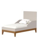 Ver imagem 2 de Quarto de Bebê Flip Guarda Roupa 4 Portas e Cômoda Gaveteiro Areia Acetinado Savana - Reller