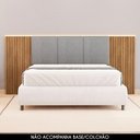 Ver imagem 2 de Cabeceira Casal Queen 268cm com Led Dubai Zen Linho Cinza Vila Rica