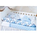 Ver imagem 5 de Kit Protetor Berço Nuvem Trança Rosa Menina 11 Peças