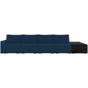 Ver imagem 3 de Sofá Ilha Modular para Sala 392cm com Puff Dublin K01 Veludo Azul Marinho e Sintético Preto - Lyam D