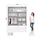 Ver imagem 3 de Guarda-Roupa Infantil 4 Portas 4 Gavetas Savana Branco Yescasa