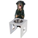 Ver imagem 2 de Comedouro Elevado Individual Cão Porte G Branco