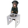 Comedouro Elevado Individual Cão Porte G Branco - 2