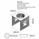 Ver imagem 3 de Comedouro Elevado Individual Cão Porte G Branco