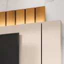 Ver imagem 5 de Painel para TV 70 pol Ripado com Bancada Suspensa Luzzi B01 Off White Cinamomo - Lyam Decor
