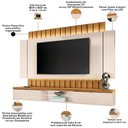 Ver imagem 3 de Painel para TV 70 pol Ripado com Bancada Suspensa Luzzi B01 Off White Cinamomo - Lyam Decor