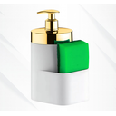 Ver imagem 1 de Porta Detergente Dispenser Pia Eleganza Luxo Branco - Dourado