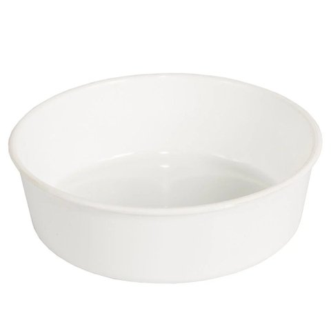 Tigela Redonda Leitosa Branca Grande 225ml 12 Unidades Pet Piu Jel Plast
