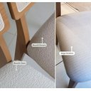Ver imagem 5 de Conjunto de Jantar Mesa Redonda Mdf e 4 Cadeiras Tela Palha