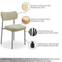 Ver imagem 3 de Kit 4 Cadeiras Sala de Jantar Lisa Pés Preto Linho Bege m² - Monari Design