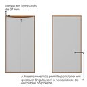 Ver imagem 7 de Mesa Escritorio 3 Gavetas 2 Portas em L 190x180 cm e Armario 2 Portas 160x77 cm Freijo Branco Artany