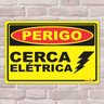 Placa Decorativa Sinalização Cerca Elétrica-30X45Cm - 1