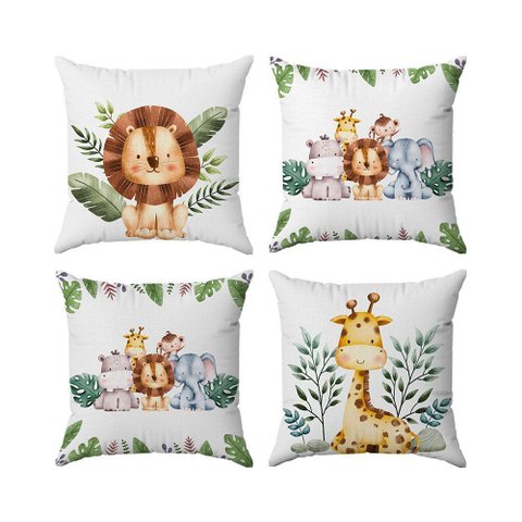 Kit Capas Almofadas Decorativas Safari 45x45 - Id Decor