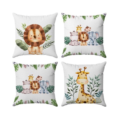 Kit Capas Almofadas Decorativas Safari 45x45 - Id Decor