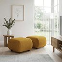 Ver imagem 1 de Puff Sala KIT2 Orgânico Nara 60 cm Base Fixa Decorativo Napoli D03 - D'Rossi