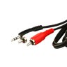 Cabos P2 para Rca - 3 Metros - Kit com 5 - 10