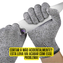 Ver imagem 2 de Par Luvas Anti-Corte Proteção ao Cortar Cozinha Açougue Resistente