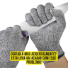 Par Luvas Anti-Corte Proteção ao Cortar Cozinha Açougue Resistente - 2