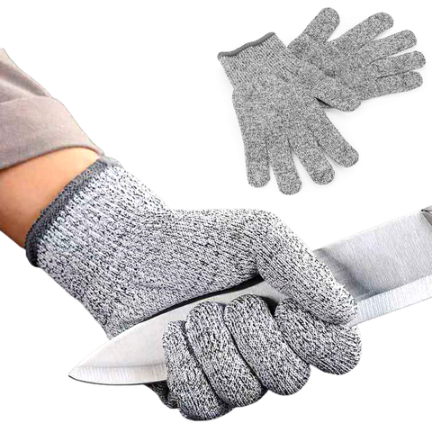 Par Luvas Anti-Corte Proteção ao Cortar Cozinha Açougue Resistente
