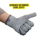 Ver imagem 5 de Par Luvas Anti-Corte Proteção ao Cortar Cozinha Açougue Resistente