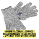 Ver imagem 3 de Par Luvas Anti-Corte Proteção ao Cortar Cozinha Açougue Resistente