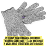 Par Luvas Anti-Corte Proteção ao Cortar Cozinha Açougue Resistente - 3