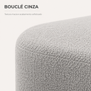 Ver imagem 5 de Puff Orgânico Feijão 80cm para Sala e Quarto Bouclé Cinza