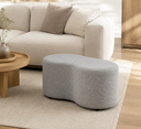 Ver imagem 4 de Puff Orgânico Feijão 80cm para Sala e Quarto Bouclé Cinza