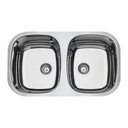 Ver imagem 1 de Cuba Tramontina Isis 2c 34 Bl 77x45 94030202 Aço Inox Alto Brilho
