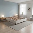 Ver imagem 2 de Cama Box Base Queen Size 156x197 Desmontável Tecido Premium 100% Madeira - Nova Cama