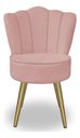 Ver imagem 2 de Kit 4 Cadeiras de Jantar Pétala com Pés em Aço Dourado Veludo Rosa Claro Bz Home Decor