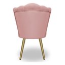 Ver imagem 7 de Kit 4 Cadeiras de Jantar Pétala com Pés em Aço Dourado Veludo Rosa Claro Bz Home Decor