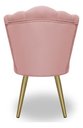 Ver imagem 7 de Kit 4 Cadeiras de Jantar Pétala com Pés em Aço Dourado Veludo Rosa Claro Bz Home Decor