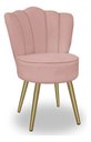 Ver imagem 6 de Kit 4 Cadeiras de Jantar Pétala com Pés em Aço Dourado Veludo Rosa Claro Bz Home Decor