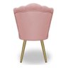 Kit 4 Cadeiras de Jantar Pétala com Pés em Aço Dourado Veludo Rosa Claro Bz Home Decor - 5