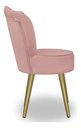 Ver imagem 3 de Kit 4 Cadeiras de Jantar Pétala com Pés em Aço Dourado Veludo Rosa Claro Bz Home Decor