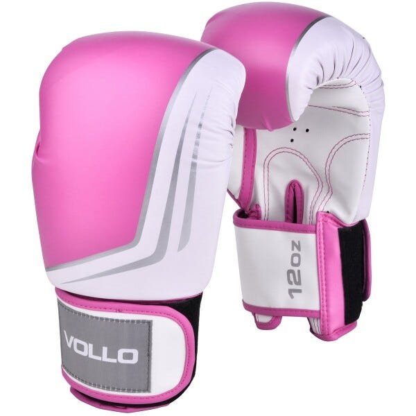 Luva de Boxe Vollo VFG202-12 IFS 12 OZ Rosa - 1