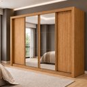 Ver imagem 1 de Guarda Roupa Casal com Espelho 4 Portas de Correr e 4 Gavetas 279,3cm Premium Jade